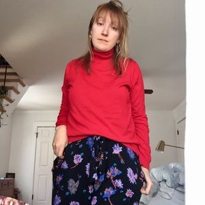 Ann Taylor Factory red turtleneck